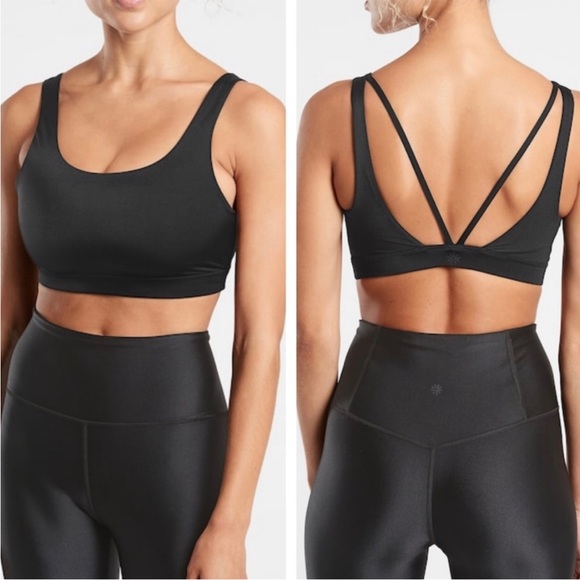 Athleta Other - Athleta Exhale Shine Bra A-C Black